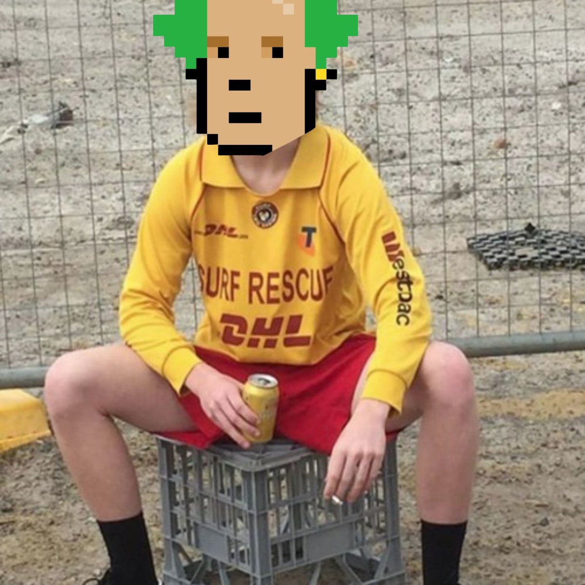 kev0x13's tweet photo. Gm ☕️

CryptoPhunks hit different. 

No charts, no chaos - just posted on a milk crate, soaking in the vibe. 

Rescue mission? Nah, we’ve already been saved…by phunkism ✊️ https://t.co/Jw25XgJtoJ
