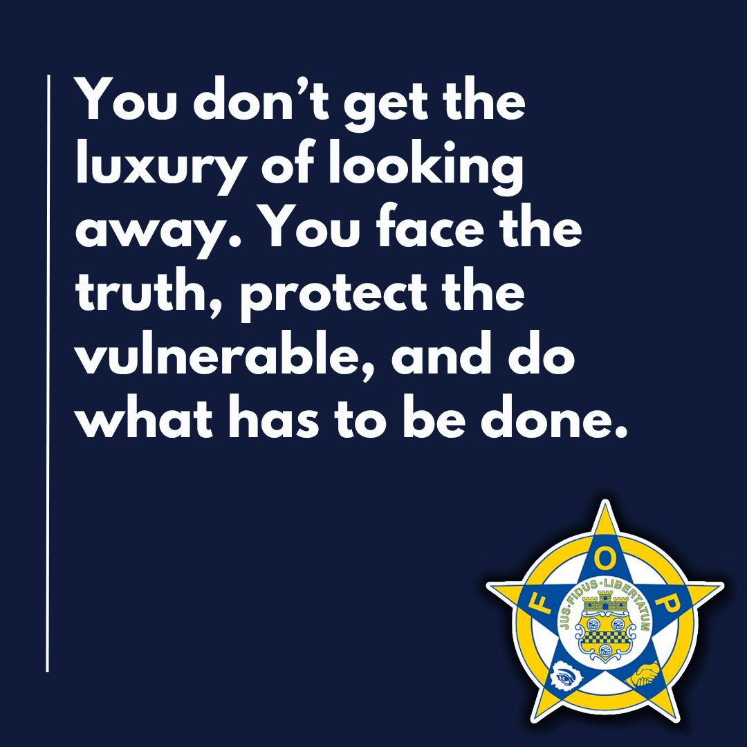 You can’t unsee. You can’t undo. But you can protect. And you do—every day.
#TruthFrontlines #DutyBound #PoliceStrength #ShieldTheVulnerable #FOP