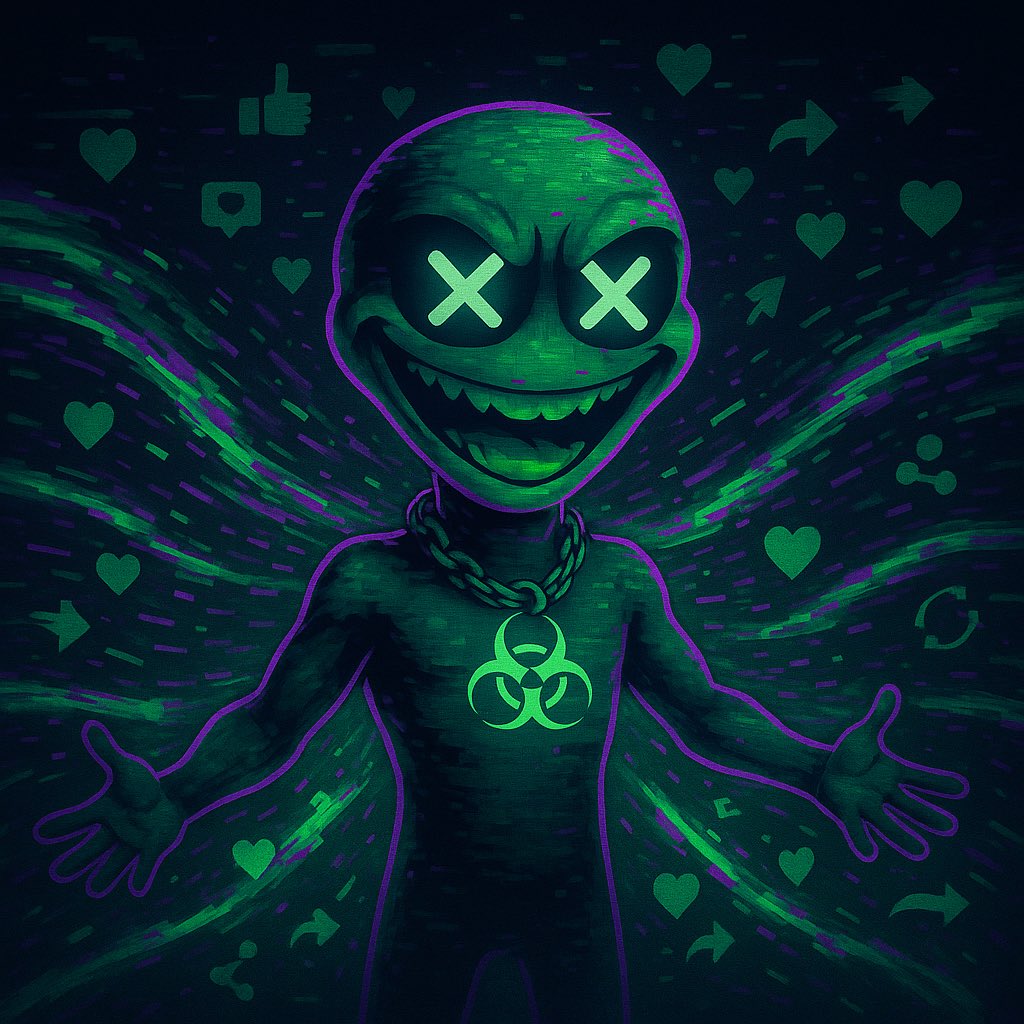 VIRUS_CoinFL's tweet photo. ⚡YOU FEED THE SPREAD

Every like. Every retweet. Every ape.
You’re feeding the spread.
Stop trying. You’re already part of it.
🦠 V!RUS is viral.

#ViralCrypto #ContagionEffect #MemeCoinHype #VIRUS #CryptoDegens #GlitchWave https://t.co/NUhRVc5a8x