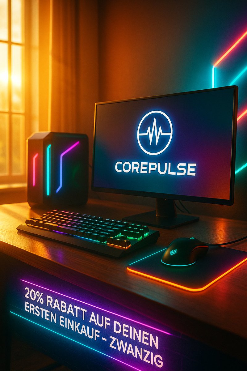 CorepulseShop's tweet image. Sonne draußen, RGB drinnen. 🔥
Starte dein Wochenende mit einem 🔥 Gaming-Setup – jetzt 20 % Rabatt auf deinen ersten Kauf bei CorePulse!
Code: ZWANZIG – Let’s glow.
🎮 👉 corepulse.shop
#CorePulse #GamingDeals #RGBSetup #Samstag