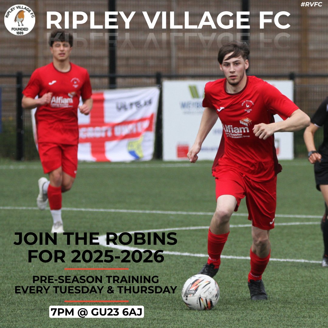 RipleyVillageFC's tweet image. Come and join the Robins!

Friendly club with a good group of lads and lofty ambitions for the season ahead - now is the time to get involved.

We have competitive first team and reserve squads welcoming new faces - get in touch for more details!

#RVFC
