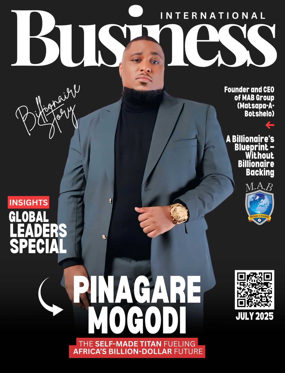 M_A_B_GROUP's tweet image. 🌍 Grateful. Inspired. Motivated.
A heartfelt thank you to International Business Magazine for featuring MAB Group and recognizing the work we’re doing across Africa.
From humble beginnings to building a multi-sector powerhouse — we’re reminded daily that purpose, resilience,…