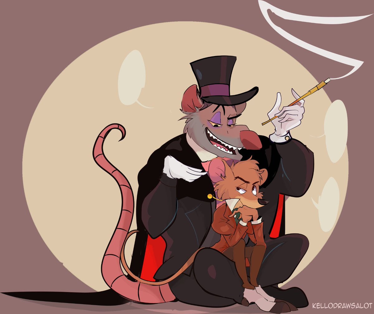 Kellodrawsalot's tweet photo. What could they be talking about ??
#thegreatmousedetective
#basigan https://t.co/rGwo4VzK4R