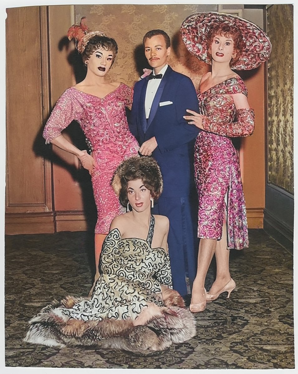 EliErlick's tweet image. For this 55th pride weekend, I want to celebrate Stormé DeLarverie (1920-2014), whose arrest helped incite the Stonewall Riots in 1969. He is performing at the Jewel Box Revue, where he MCed for over a decade, in this restored 1958 photo.