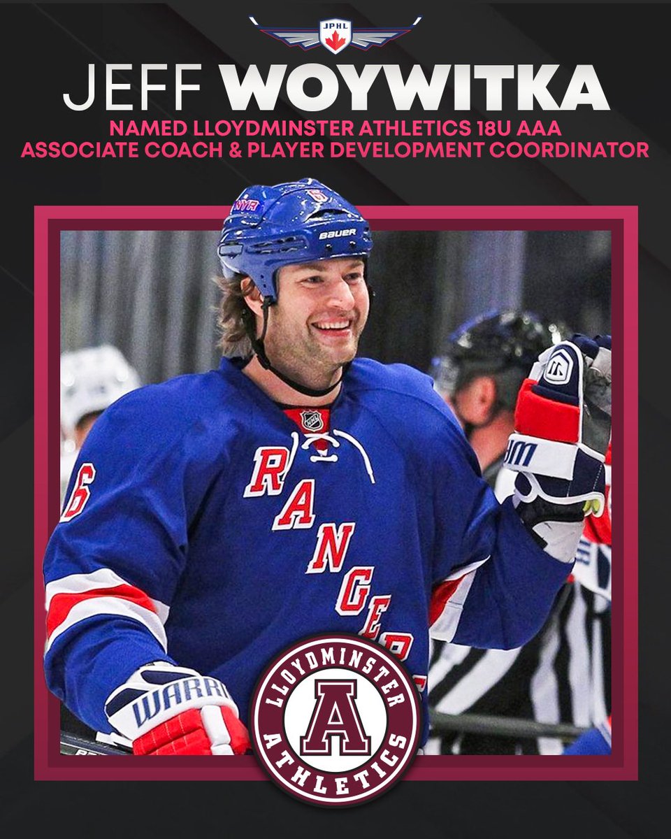 The JPHL and Lloydminster Athletics are excited to welcome former NHL player, Jeff Woywitka as 18U AAA Associate Coach &amp; Hub Player Development Coordinator for the 2025-26 season. 

Jeff played 278 NHL games, 355 games in the AHL and also comes off a Head Coaching position with