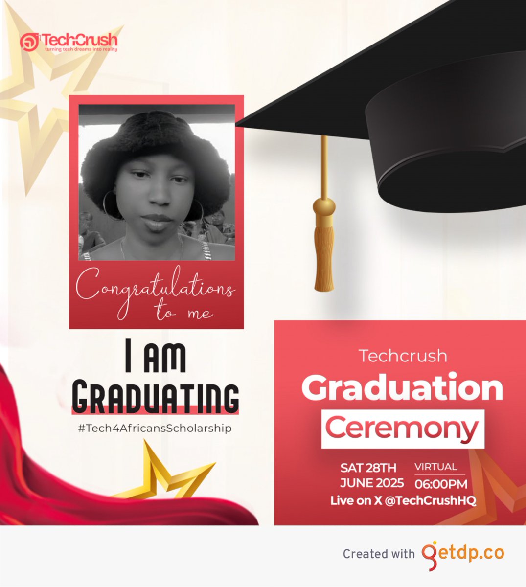 IfeomaAjike's tweet image. Guess who graduates in less than an hour? ME 😁
Thank you @TechCrushHQ for everything.
#DataAnalyst #Graduation
#DataAnalytics #tech4africans #TechCrushGraduation #tech4AfricansScholars