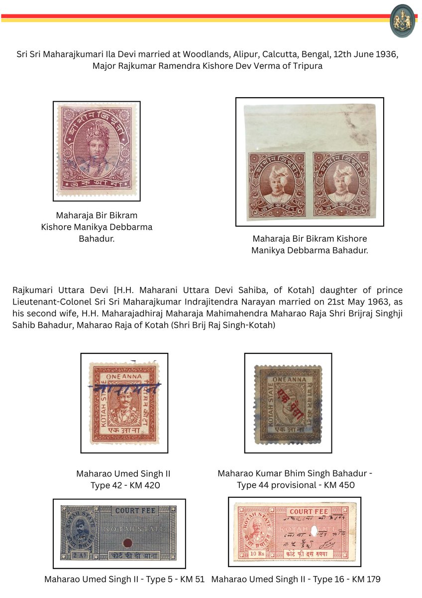 nabendubhadra's tweet photo. Tributes paid to Princess Ila Devi on her death anniversary.
2 pages from my personal collection of "Cooch Behar Stamps" https://t.co/eMTzFqN2FI