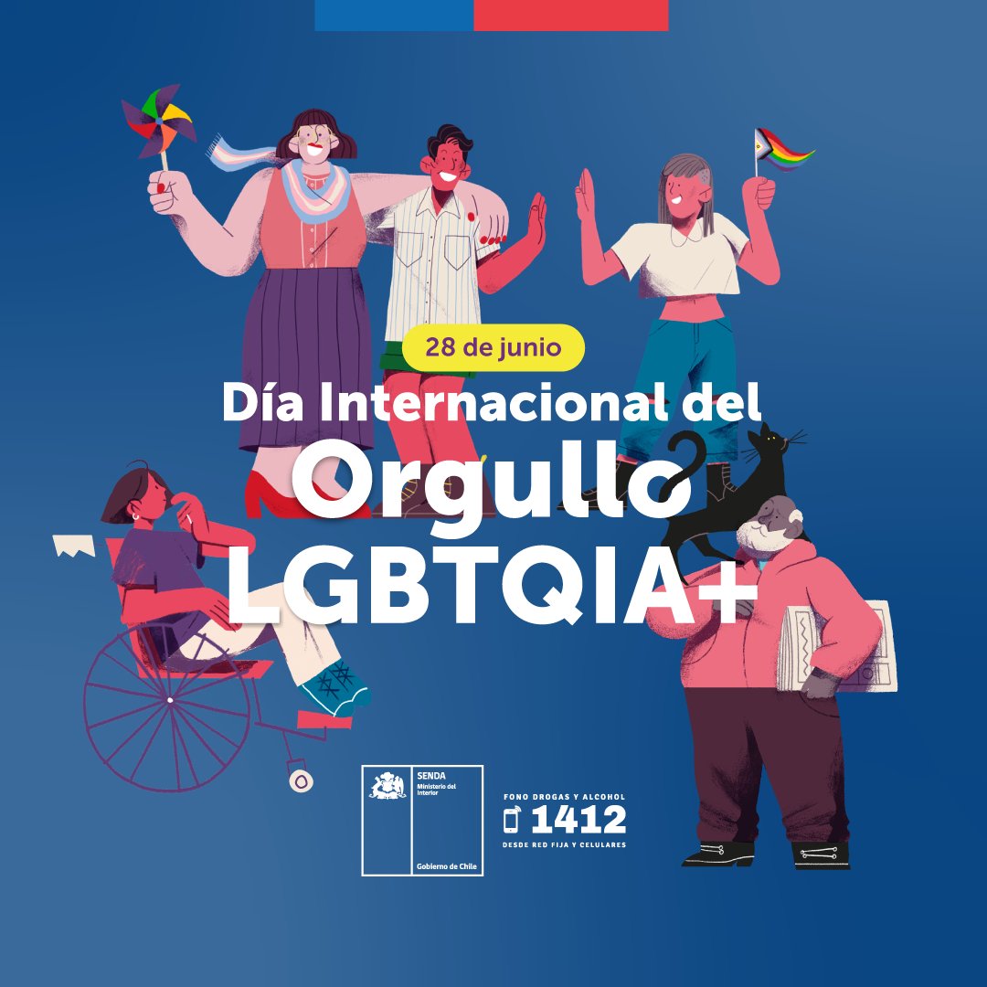 🏳️‍🌈 En este Día del Orgullo LGBTQIA+, reafirmamos nuestro compromiso con el respeto a todas las identidades y expresiones de género, a través de programas de prevención, tratamiento e integración social disponibles para todos y todas sin discriminación.