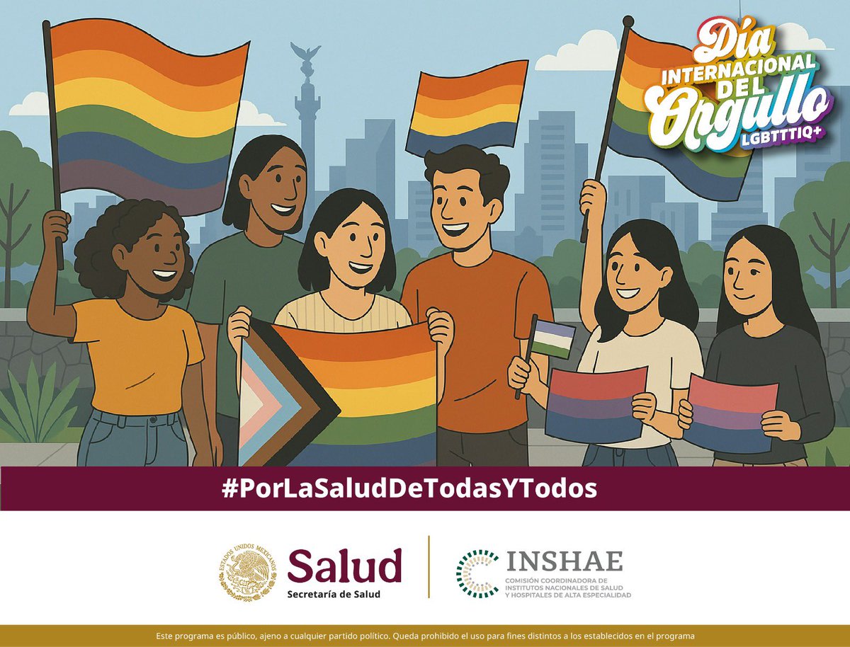 ccinshae_mx (@ccinshae_mx) on Twitter photo 🌈 Día Internacional del Orgullo LGBTTTIQ+
En la CCINSHAE trabajamos todos los días por un sistema de salud inclusivo, respetuoso y libre de discriminación.
🏳️🌈 La salud también es un derecho que se vive con dignidad, sin prejuicios y con orgullo.
#CCINSHAE 🌈 Día Internacional del Orgullo LGBTTTIQ+
En la CCINSHAE trabajamos todos los días por un sistema de salud inclusivo, respetuoso y libre de discriminación.
🏳️🌈 La salud también es un derecho que se vive con dignidad, sin prejuicios y con orgullo.
#CCINSHAE
