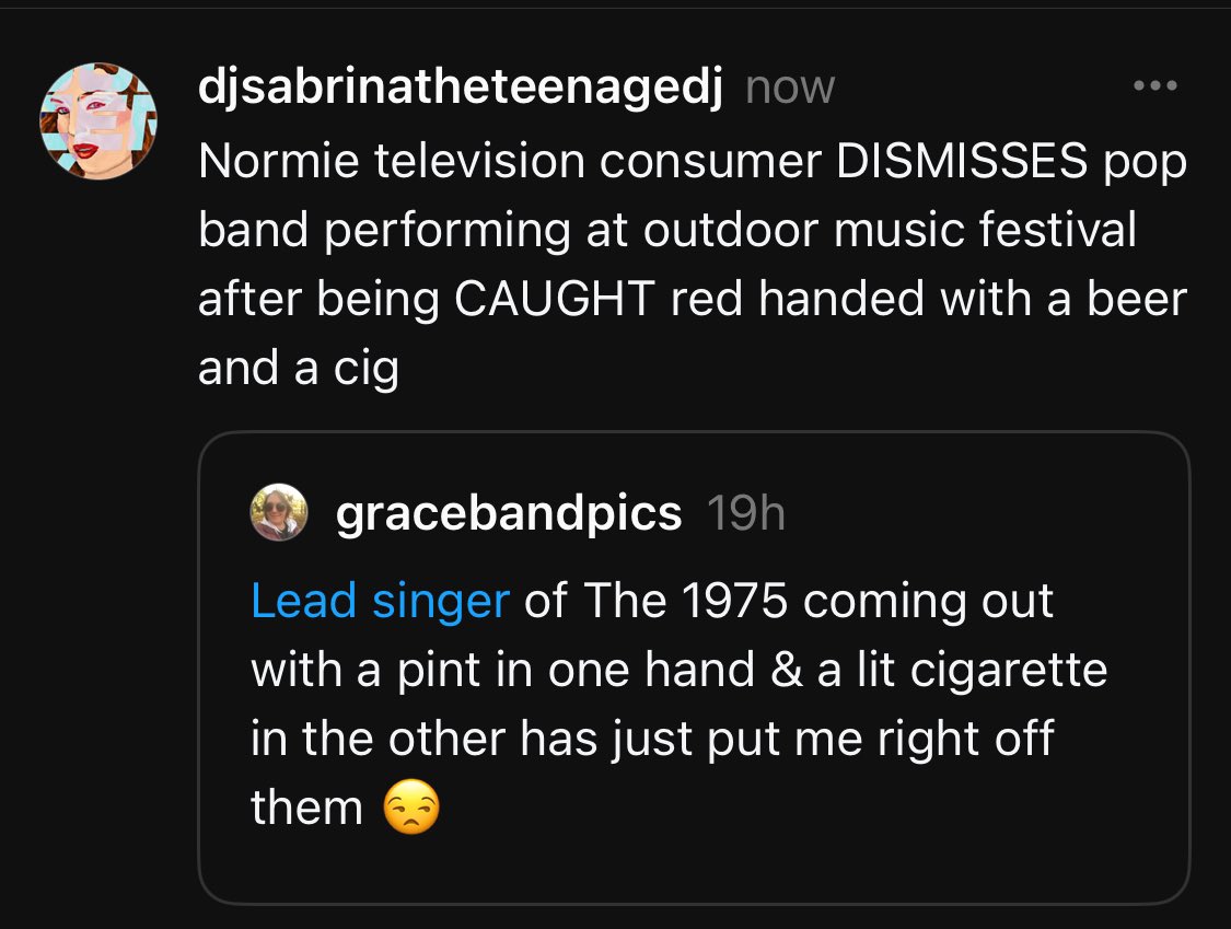 just an average threads take, just an average response from me