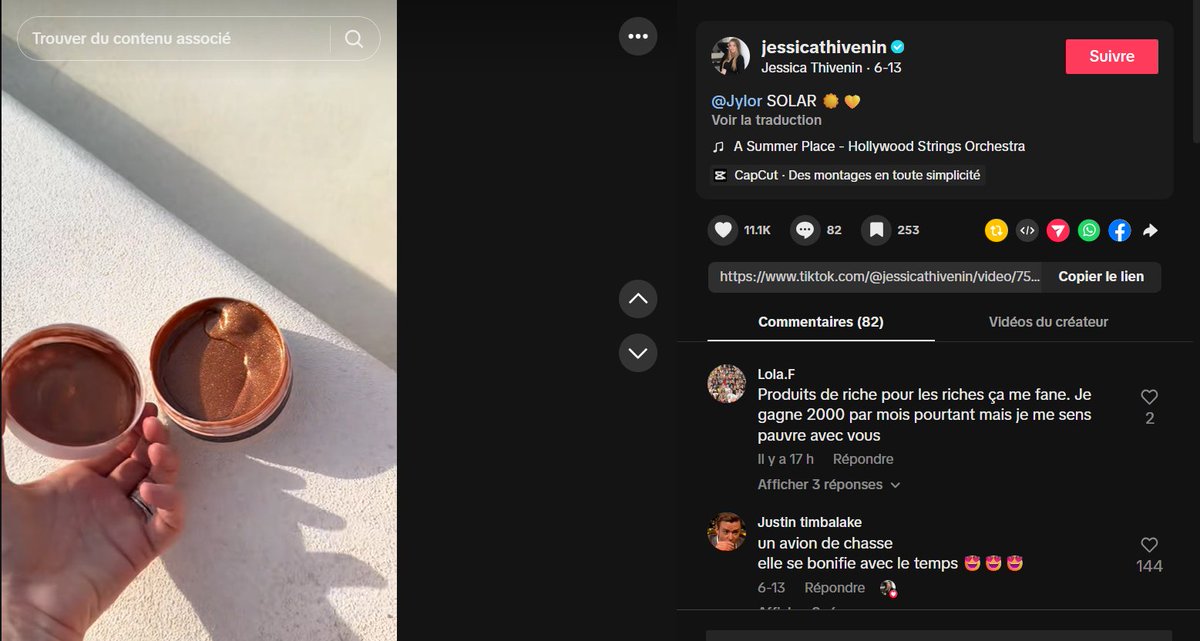 AllMockingbird's tweet photo. jessicathivenin TikTok 13.06.2025
🔴Absence Mention obligatoire
🔴Absence Message information #ARPP
@dgccrf @ArthurDelaporte @Cosmetexpert @influcorrect @MSister0001 @kameliakamss @lanimallecteur @Soph3006 @LZelque @Morrison__H @blatologue @LanceursX https://t.co/5PHpQqhdSM
