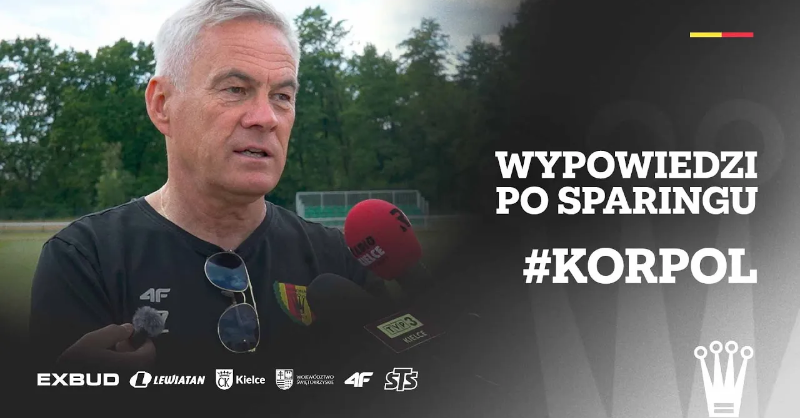 Korona_Kielce's tweet photo. 🗣️ Wypowiedzi trenera i zawodników po sparingu #KORPOL 👇