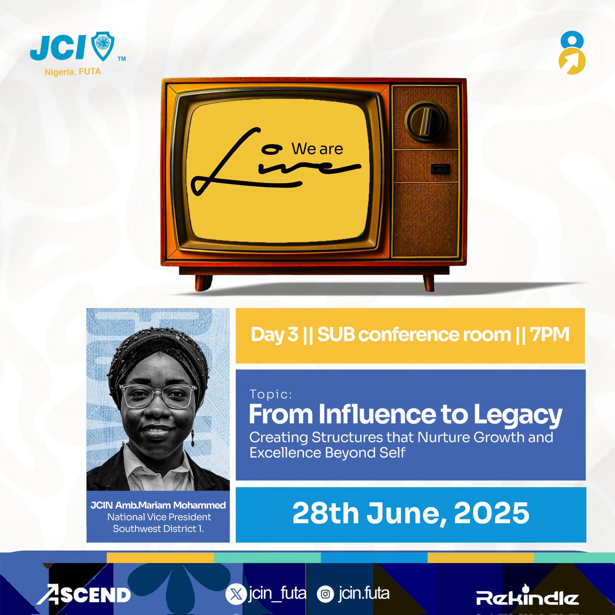 JCIN_FUTA's tweet image. We are live!!!🚀

Join us at SUB Conference room

Come and see it for yourself
🔥🚀

#OTS
#Rekindle
#Ascend
#ELV8
#JCINigeria
#JCINigeriaCollegiate