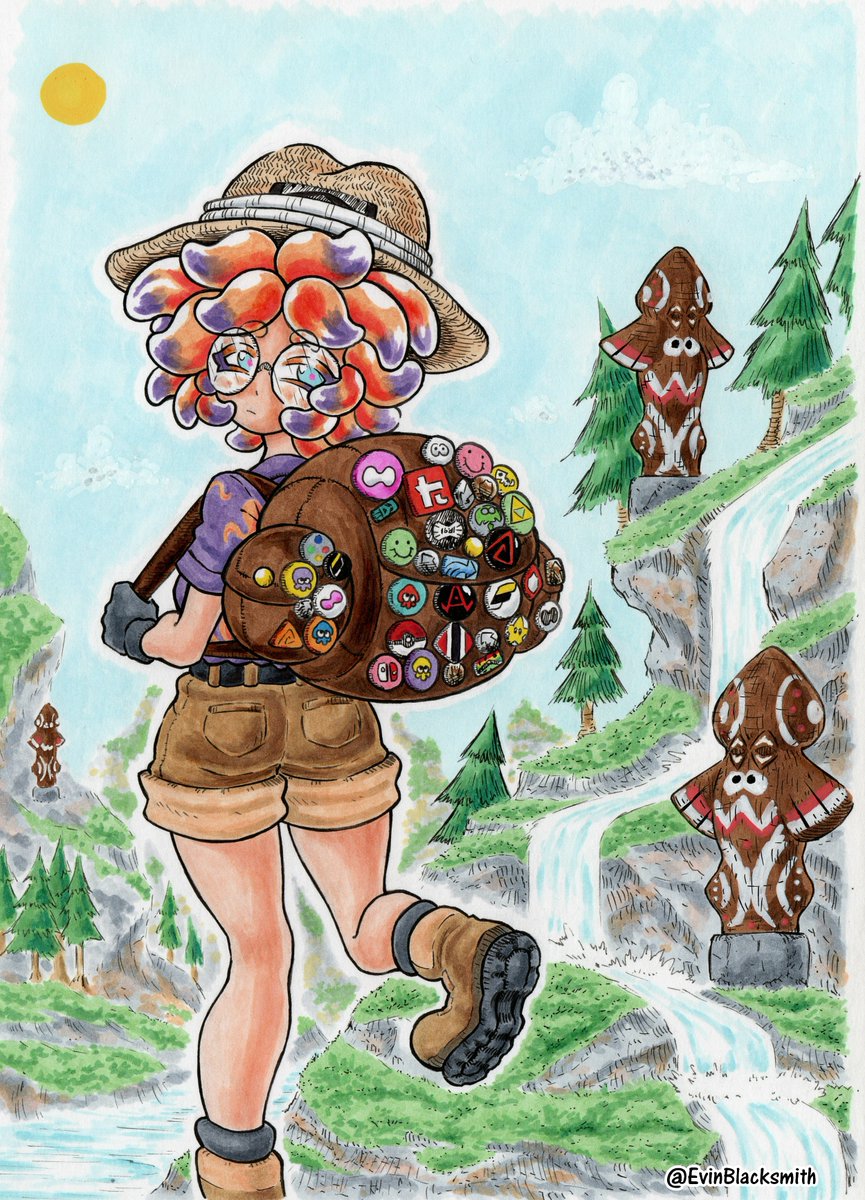 EvinBlacksmith's tweet image. Annie at Camp Triggerfish⛺️🎒 (SPLATOON 3)