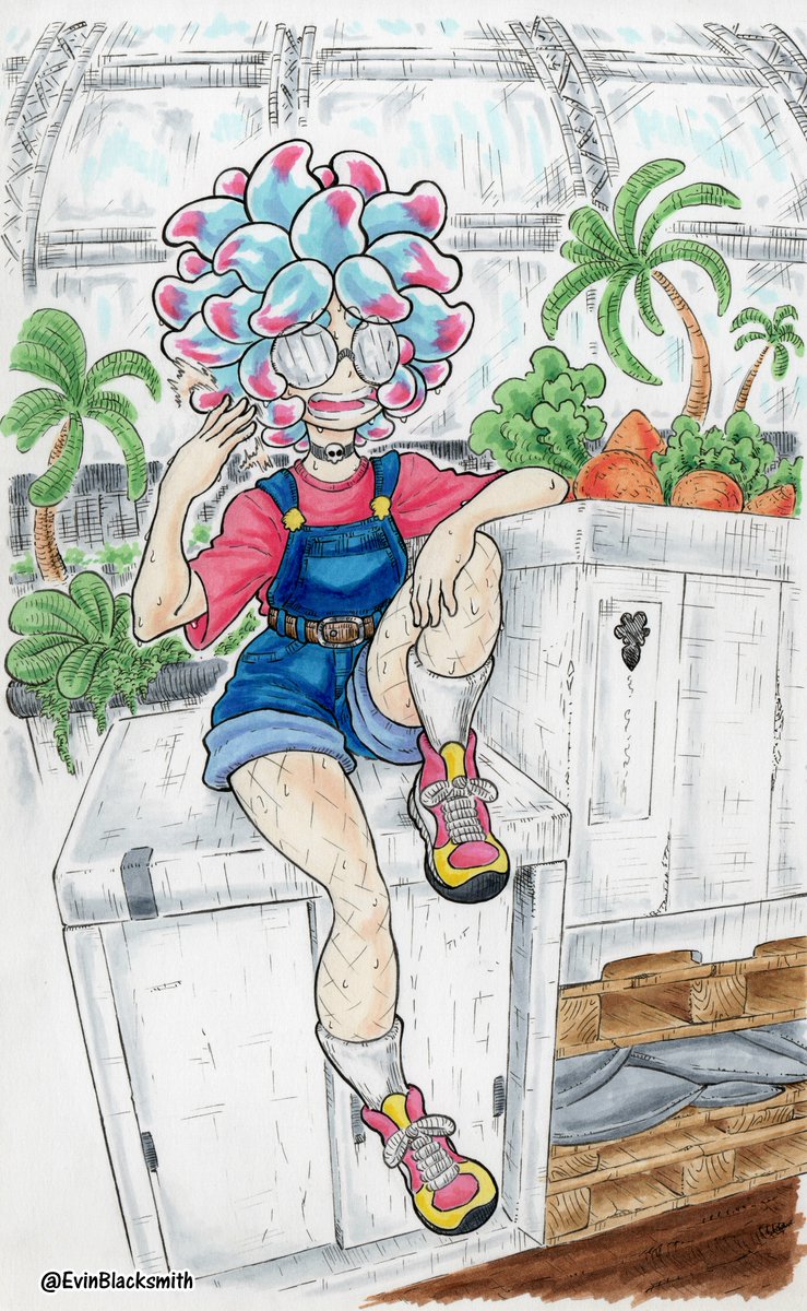 EvinBlacksmith's tweet image. Annie in Kelp Dome 🌴🥕 (SPLATOON 3)