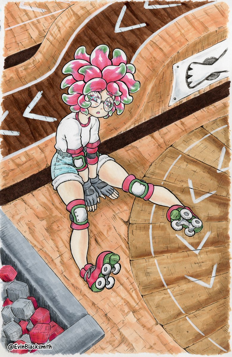 EvinBlacksmith's tweet image. Annie at Humpback Pump Track 🛼🛹 (SPLATOON 3)