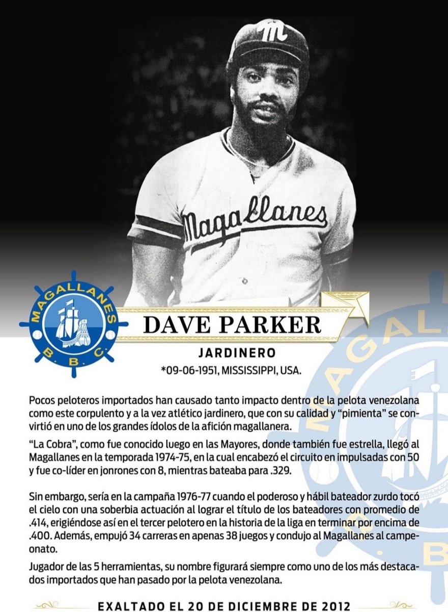 Carlos Feo (@carlitosfeo19) on Twitter photo Se nos fué uno de los más grandes importados en la historia de la <a href="/LVBP_Oficial/">#NuestroBeisbol ⚾️🇻🇪</a> el gran
Dave Parker...será exaltado al Salón de la Fama en Cooperstown en la clase 2025 y es miembro del Salón de la Fama del <a href="/Magallanes_bbc/">Magallanes BBC ⚓️⚾️</a> Clase 2012 !!! Gracias por tanto ..
Ídolo eterno !!! Se nos fué uno de los más grandes importados en la historia de la <a href="/LVBP_Oficial/">#NuestroBeisbol ⚾️🇻🇪</a> el gran
Dave Parker...será exaltado al Salón de la Fama en Cooperstown en la clase 2025 y es miembro del Salón de la Fama del <a href="/Magallanes_bbc/">Magallanes BBC ⚓️⚾️</a> Clase 2012 !!! Gracias por tanto ..
Ídolo eterno !!!
