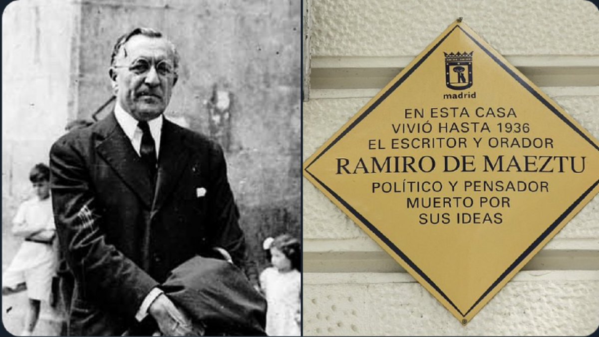 Momento de la memoria histórica:
El 29 de octubre de 1936, fue asesinado Ramiro de Maeztu, el intelectual asesinado por sus ideas, y otras 31 personas en las tapias del cementerio de Aravaca por un grupo de milicianos de izquierdas. Su delito: pensar diferente a sus asesinos