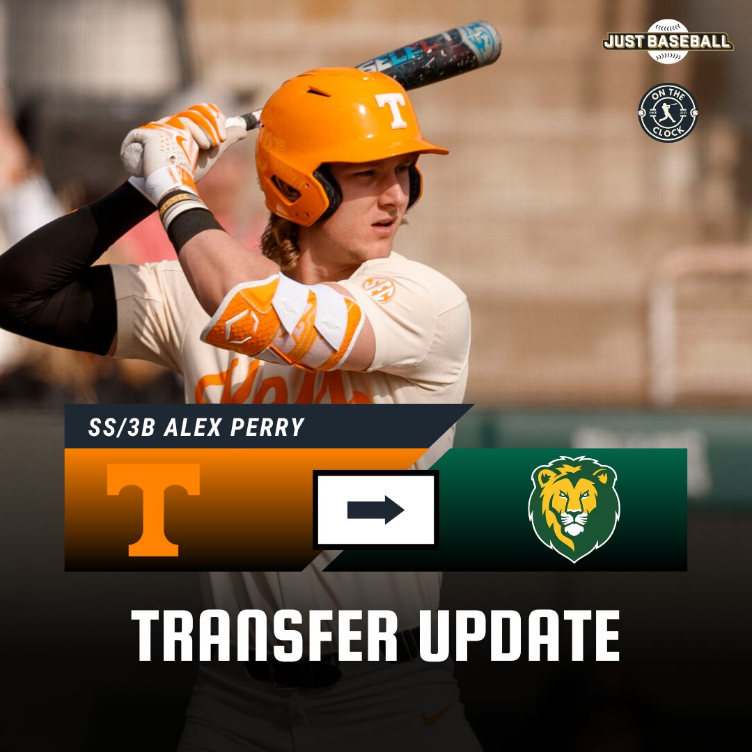BREAKING: Per <a href="/joc_sports/">James O. Covington</a>, Former Tennessee SS/3B Alex Perry has committed to Southeastern Louisiana. Saw limited playing time for the Vols &amp; was out last year, but a JUCO All-American SS at Pearl River CC. Slashed .376/.496/.649 w/ 22 2B, 26 HR, &amp; 124 RBI in 2 seasons w/ PRCC.