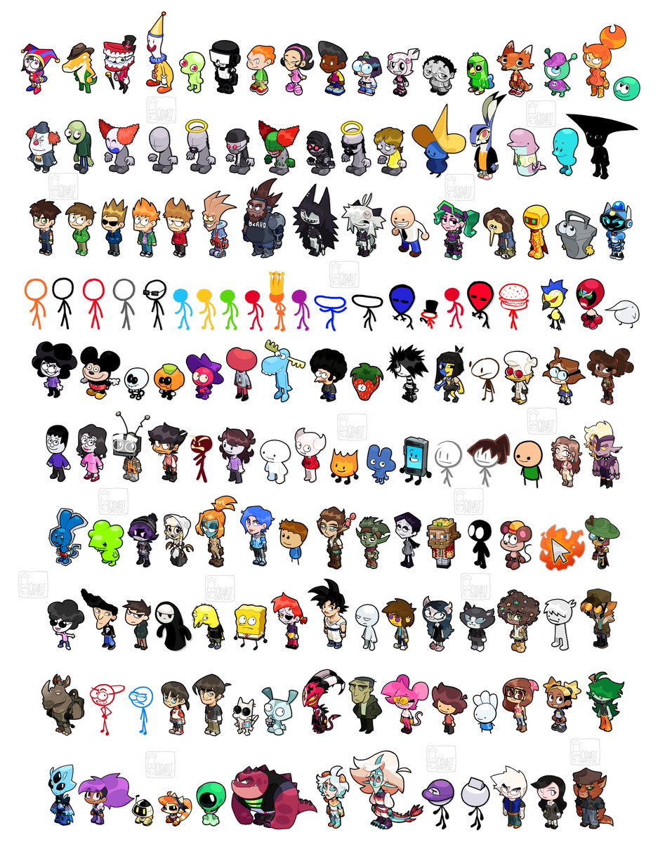 OsweltOrtiz's tweet image. ALL THE INDIE GAME BUDDIES AND THE INDIE ANIMATION BUDDIES!
At this point you should at least recognize one character
Who is missing?
Have i drawn your favorite character?
