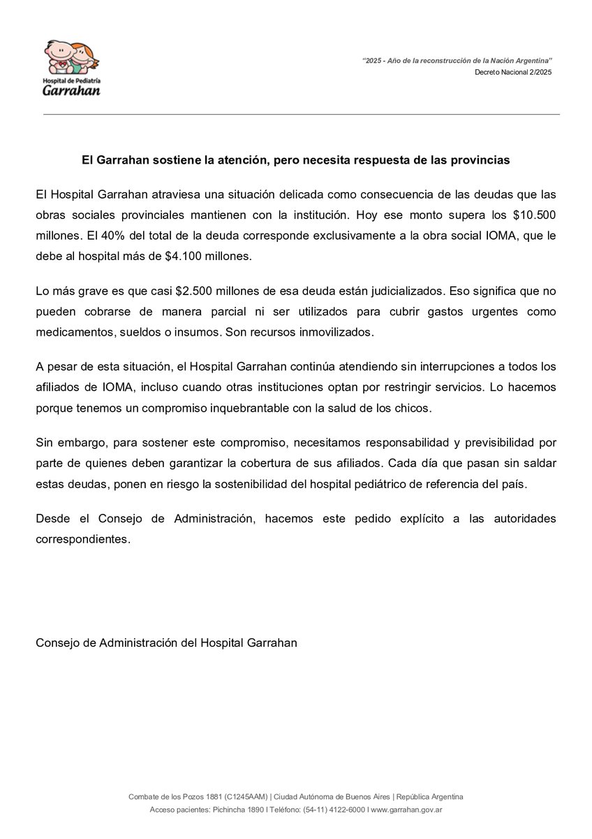 Hospital Garrahan (@hospgarrahan) on Twitter photo 