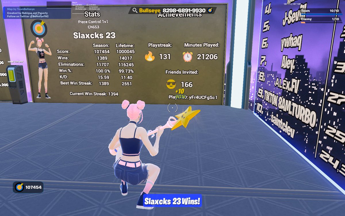 Bullseye (@bullseyefnc) on Twitter photo This player <a href="/slaxcks/">YT Slaxcks Fn</a> just set a new record in piece control π€―
π 1,000,000 lifetime score
He achieved this with 116,245 total lifetime eliminations, which is over 40,000 MORE than the person behind him in 2nd. This player <a href="/slaxcks/">YT Slaxcks Fn</a> just set a new record in piece control π€―
π 1,000,000 lifetime score
He achieved this with 116,245 total lifetime eliminations, which is over 40,000 MORE than the person behind him in 2nd.