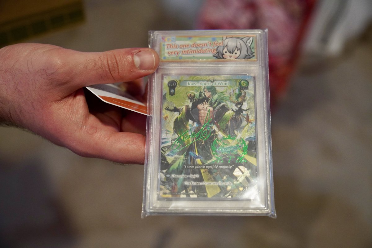 grandarchivetcg's tweet photo. Think your cards can impress Silvie? Come stop by her Grading Service at Worlds 2025! 

Don’t be fooled by her cuteness, she’s quite picky! https://t.co/vXYHM83Jzx