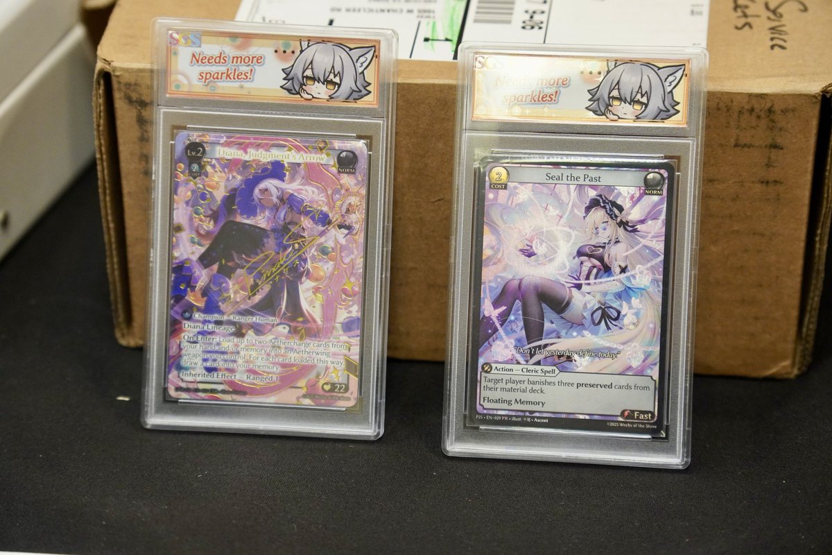 grandarchivetcg's tweet photo. Think your cards can impress Silvie? Come stop by her Grading Service at Worlds 2025! 

Don’t be fooled by her cuteness, she’s quite picky! https://t.co/vXYHM83Jzx