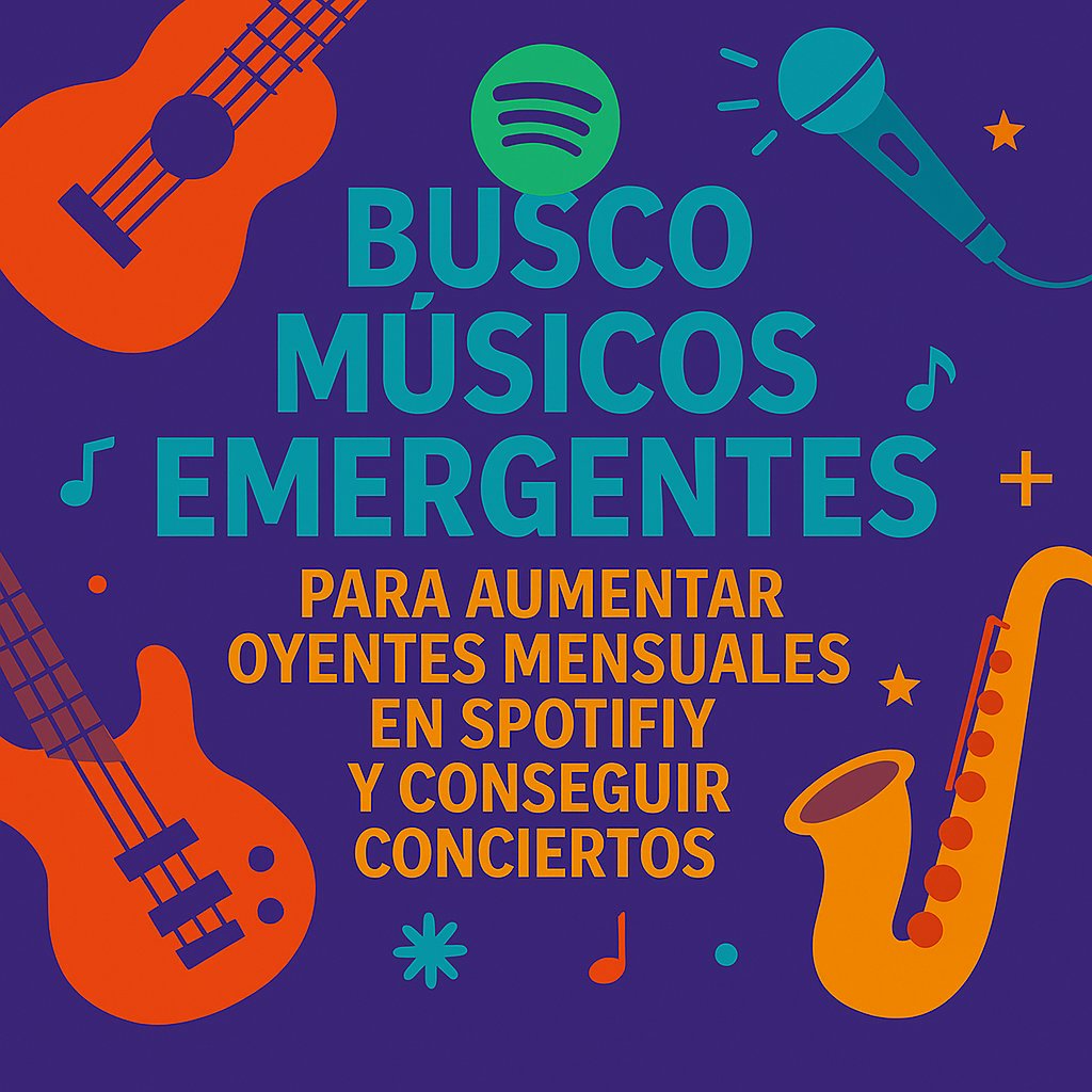 EPOMUSA's tweet photo. Busco músicos emergentes para aumentar oyentes mensuales en Spotify y conseguir conciertos.

#Spotify #spotifychile #artist #SpotifyUsa #musicschilena #portaldisc #rockandpop #poprock #musicaurbana #urbana #oyentesmensuales #sellodiscografico https://t.co/YzYZEnjOBU