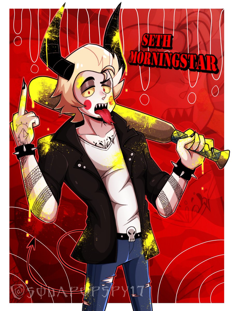Commission for <a href="/AAnhrefn/">Amaranth Anhrefn</a> featuring Kyuubifreak's (on Tumblr) OC. 
#drawing #hazbinhotel #oc #commission #commissioned #commissionedart #helluvaboss #art #artwork #ocart