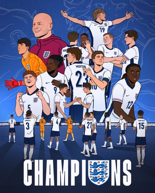 England Under-21s are 2025 European Champions.