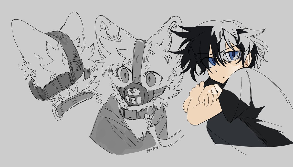 Deviidog0's tweet image. more werewoof brother scribbles