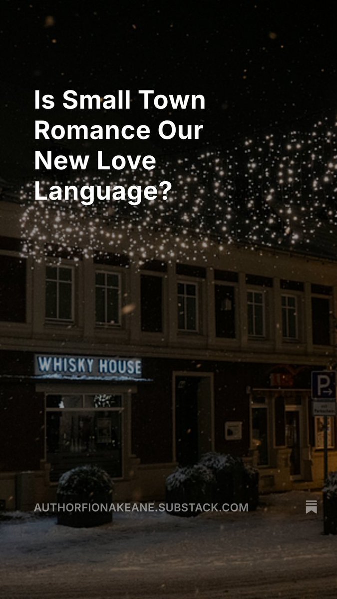 What do you think? 🥰👇🏻
💻➡️ authorfionakeane.substack.com/p/is-small-tow…

#romance #author #amwriting