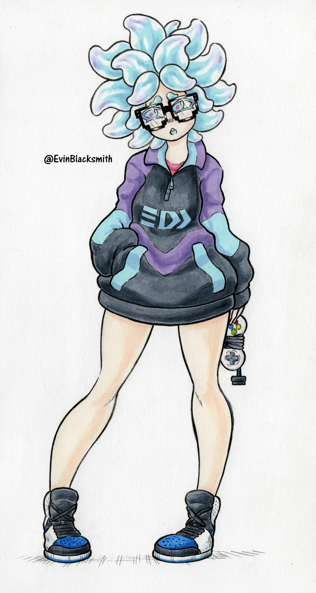 EvinBlacksmith's tweet image. Annie 🔵🟣 (SPLATOON 3)