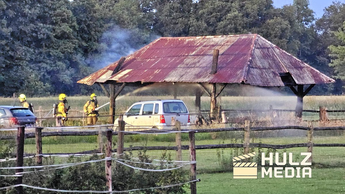 Brand in hooischuur Oldebroek