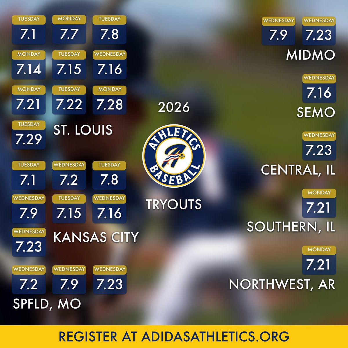 Adidas Aβs (@adidasasbsb) on Twitter photo A tryout with the Adidas Aβs for the β25-β26 season is coming to a place near you!
Register now at AdidasAthletics.org
<a href="/NickHerrinsAs/">Inevitable Aβs</a> A tryout with the Adidas Aβs for the β25-β26 season is coming to a place near you!
Register now at AdidasAthletics.org
<a href="/NickHerrinsAs/">Inevitable Aβs</a>