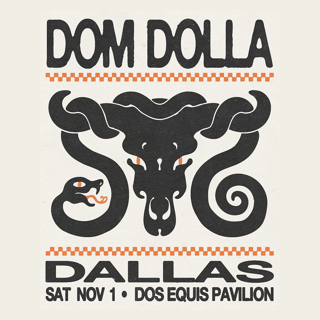 DFW FAM‼️ RT &amp; Tag a friend for a chance to win 2 tickets to <a href="/domdolla/">Dom Dolla</a> at <a href="/DosXXPavilion/">Dos Equis Pavilion</a> Saturday November 1st

•Must Follow
<a href="/LiveNationDFW/">Live Nation DFW</a>
<a href="/TexasEDMFamily/">TEXAS EDM FAMILY</a>

•Ends 8/13

Tickets &amp; Info: bit.ly/4l8kqEu