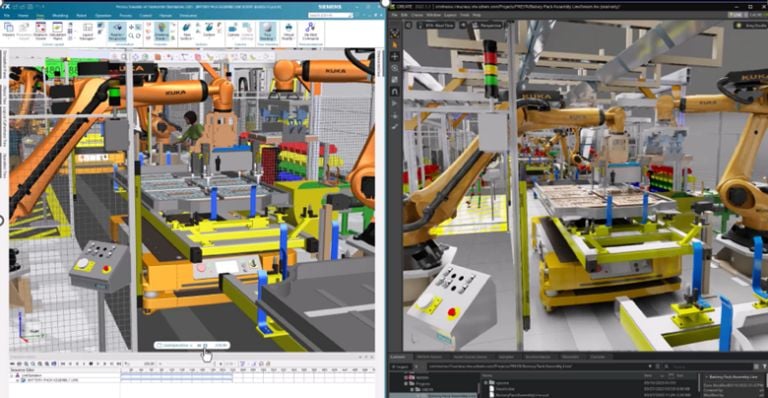 In a recent podcast, <a href="/Siemens/">Siemens</a>' Alex Greenberg discussed how Siemens is making the industrial metaverse a reality through immersive VR, photorealistic simulations, and #AI, enhancing robot deployment assessments and manufacturing cell design. 
 blogs.sw.siemens.com/tecnomatix/how… #siex