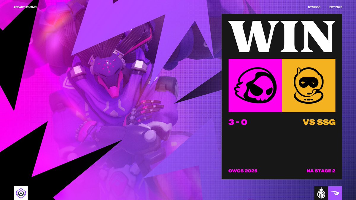 NTMR (@ntmrgg) on Twitter photo NEW TEAM, SAME NTMR!
We have punched our ticket to <a href="/EWC_EN/">Esports World Cup</a> and we're ready to prove ourselves again.
#FearTheNTMR | #OWCS NEW TEAM, SAME NTMR!
We have punched our ticket to <a href="/EWC_EN/">Esports World Cup</a> and we're ready to prove ourselves again.
#FearTheNTMR | #OWCS