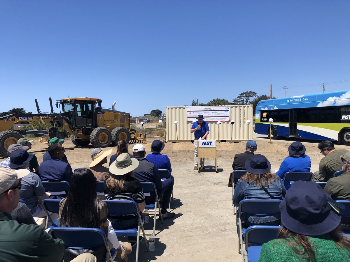 I’m at the former Fort Ord in City of Marina at groundbreaking ceremony for Monterey-Salinas Transit (MST) SURF! Bus Rapid Transit project. This will be a dedicated bus lane parallel to Highway between Marina &amp; Seaside. Planning started with a community meeting in December 2003.