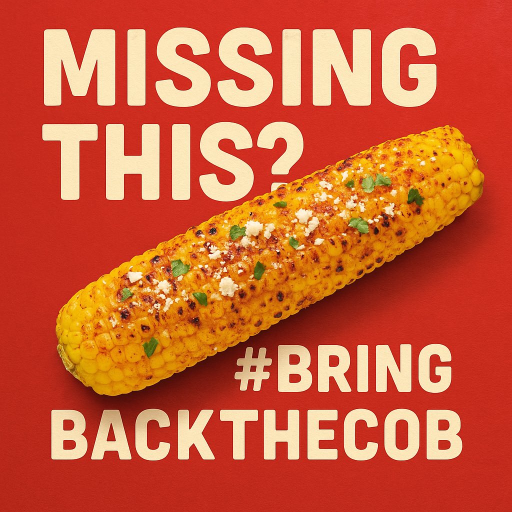 gui_abbott's tweet photo. @Chilis #bringbackthecob https://t.co/GIz7NBuOU3
