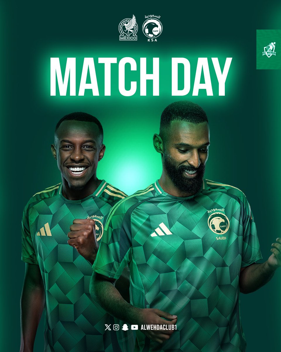 الصقور الخضر في مهمة تجاوز ربع نهائي #كأس_الذهبية2025 🏆
منصورين بإذن الله 💚🇸🇦
#معاك_يالأخضر 
#السعودية_المكسيك