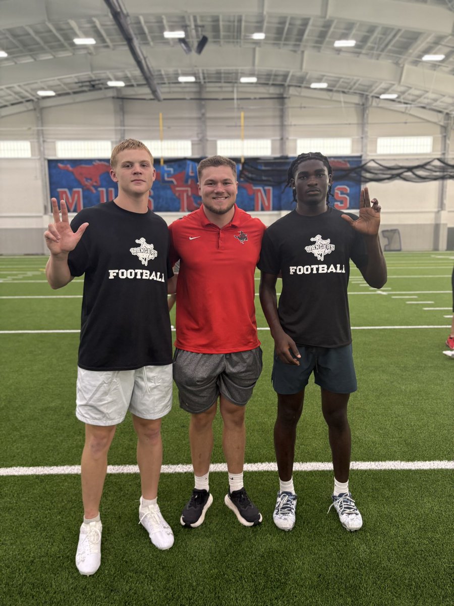 Thank you for <a href="/CoachHogan02/">Dom Hogan</a> for the opportunity to work at the <a href="/nwosufootball/">Ranger Football</a> camp! Grateful for <a href="/COACHHORSTFB/">Logan Horst</a> for coaching me up. Looking forward to what the future holds! <a href="/CoachBentrem/">Coach Bentrem</a> <a href="/NWOSUAthletics/">Ranger Athletics</a> <a href="/ChrisTaber5/">ChrisTaber</a> <a href="/MichaelWaldie1/">Michael Waldie</a> <a href="/KrumFootball/">Krum Bobcats</a>