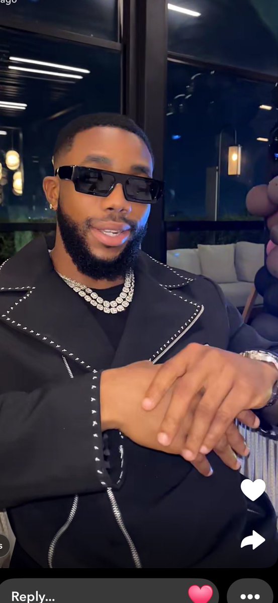 SMD_Jnr's tweet photo. It was an amazing season meeting you @Sooj_Official 
A big heart, a loyal nigga, a stand up dude, steeze lord, fashion king, aura and composure in excess 😂

You are a real one man, and this is to greater heights, as I will always be here rooting for you. 
#Sooj
#BBNaijaReunion https://t.co/zslIKRzxlH