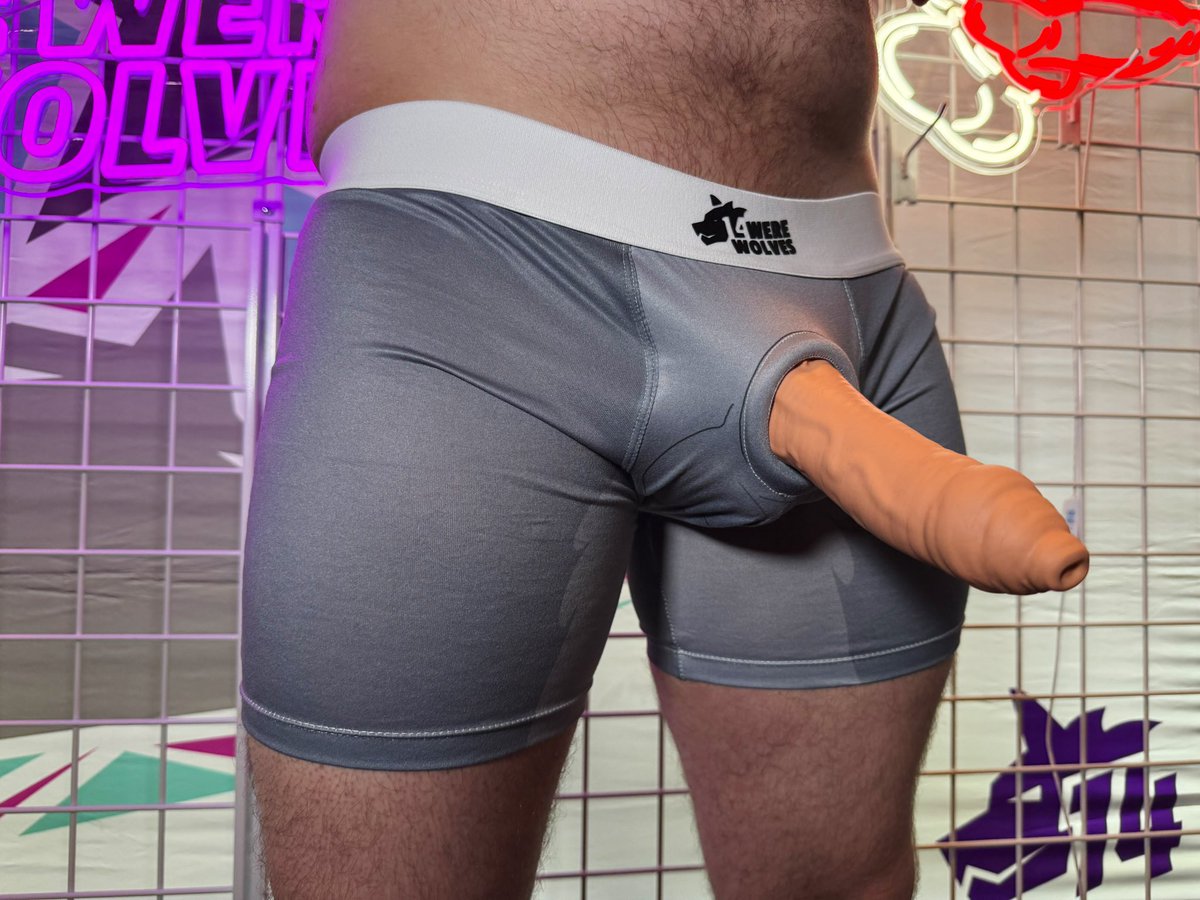 We’ve created something BIG- Introducing The Sheath Trunks. 
There’s a silicone ring sewn in the front to allow you to place your own member- or a toy- out the front! 
When the hole isn’t in use, there’s fabric to cover the opening.