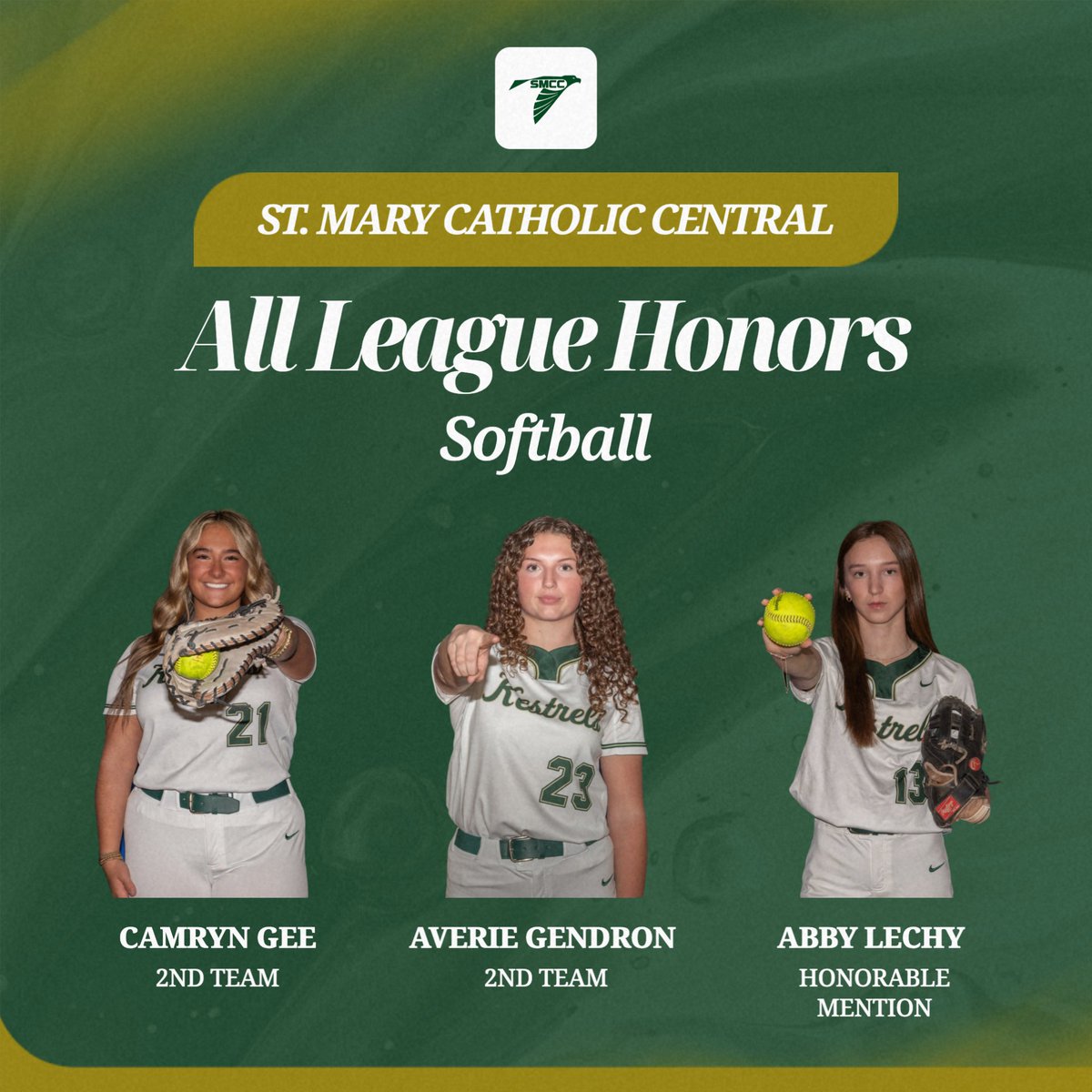 Congratulations to the following athletes for earning all league honors in softball this spring. #GoKestrels