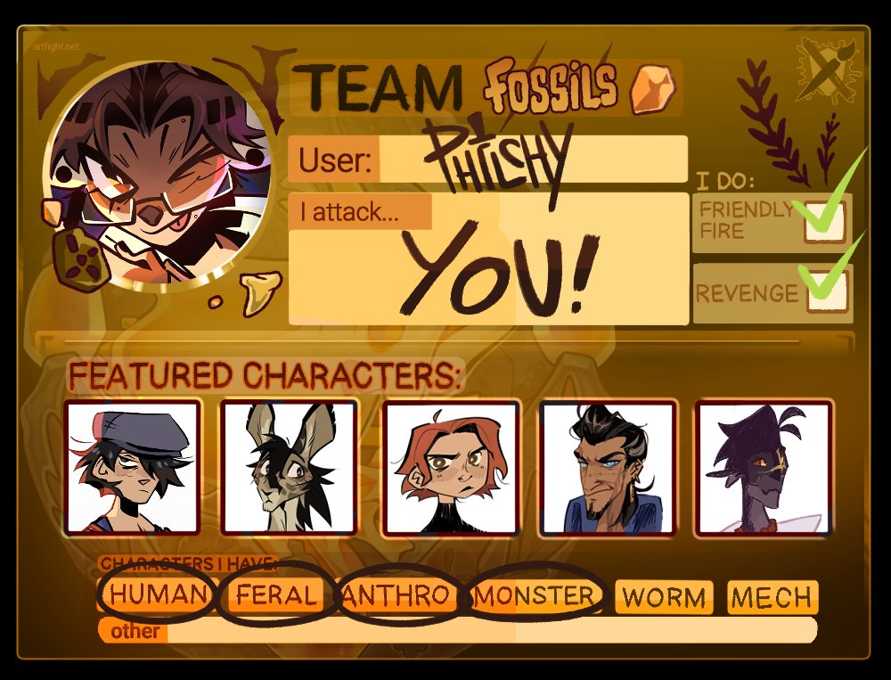 philchy's tweet image. Yeah, finally
artfight.net/~philchy
#artfight2025 #artfightteamfossils #artfight