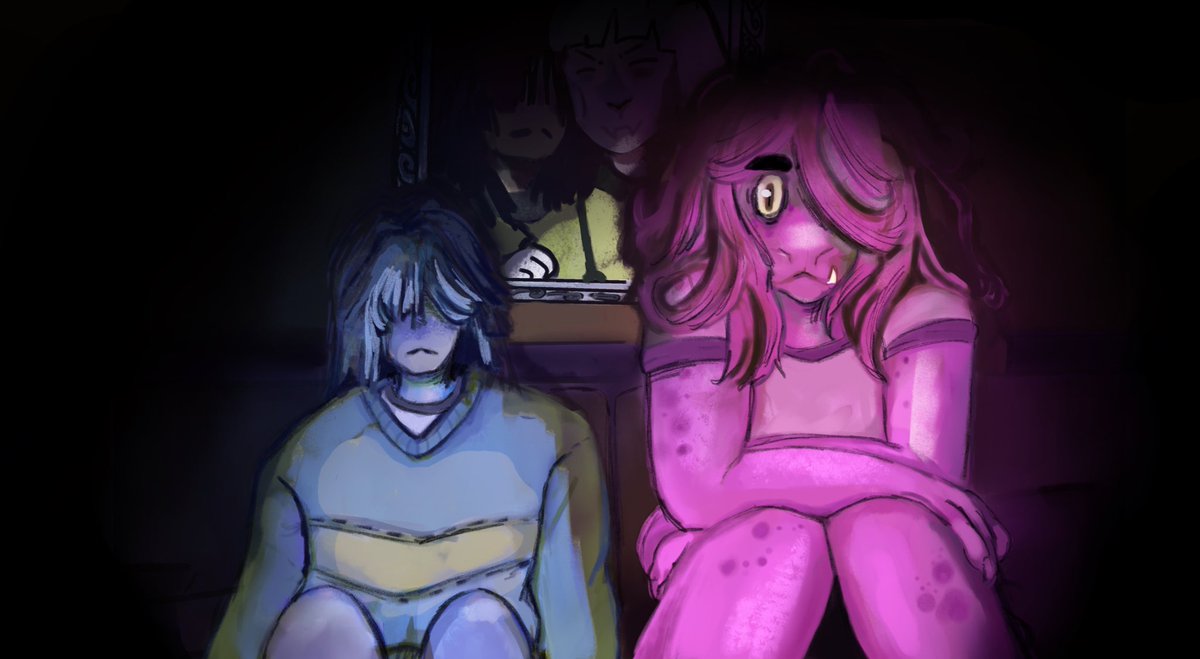 gramchiko's tweet photo. I saw the Tenna glow #deltarune #krusie https://t.co/KCbY81nxox