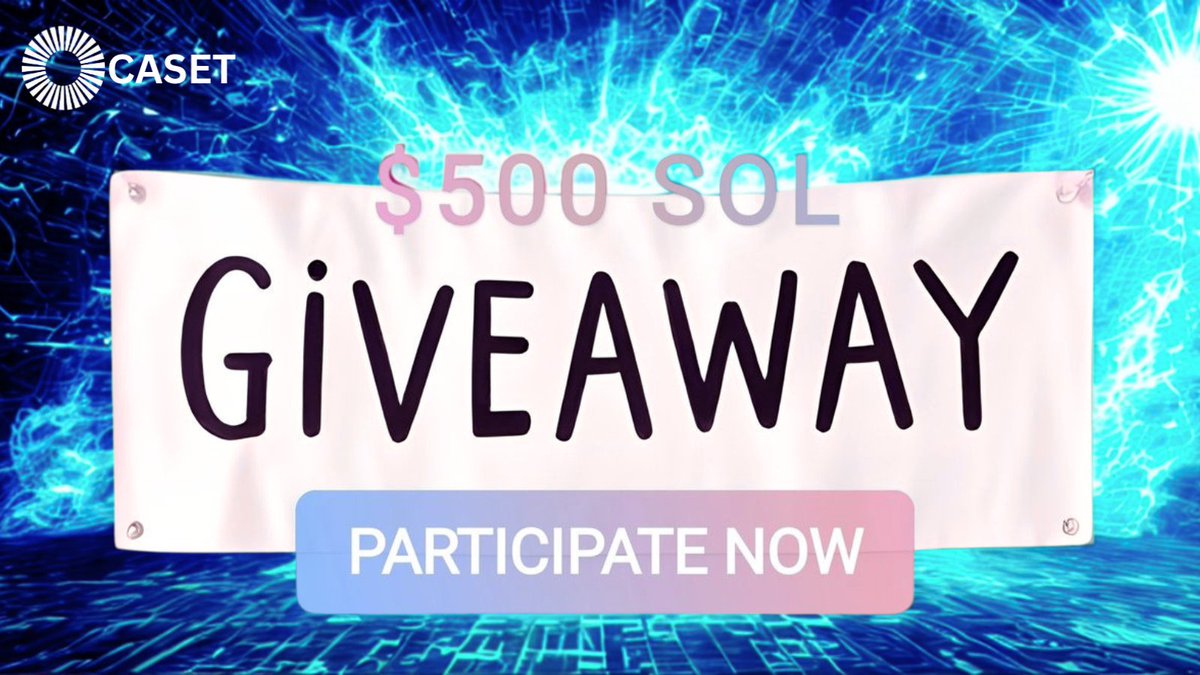 $500 in $SOL giveaway 

- Follow <a href="/casetnetwork/">Caset</a>
- like + retweet

$25 would be sent to 20 winners. 🔔