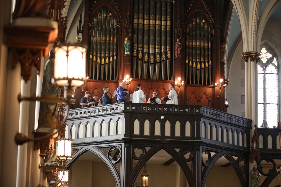 StJosephShrineD's tweet image. Our Regional Gregorian Chant Workshop was off to a great start yesterday! Thank you to Abbé Raymond Schmidt, Clerical Oblate of the Institute of Christ the King Sovereign Priest and Mr. Harold Rutila IV, Schola Director at St. Joseph Shrine, for presenting this weekend workshop!